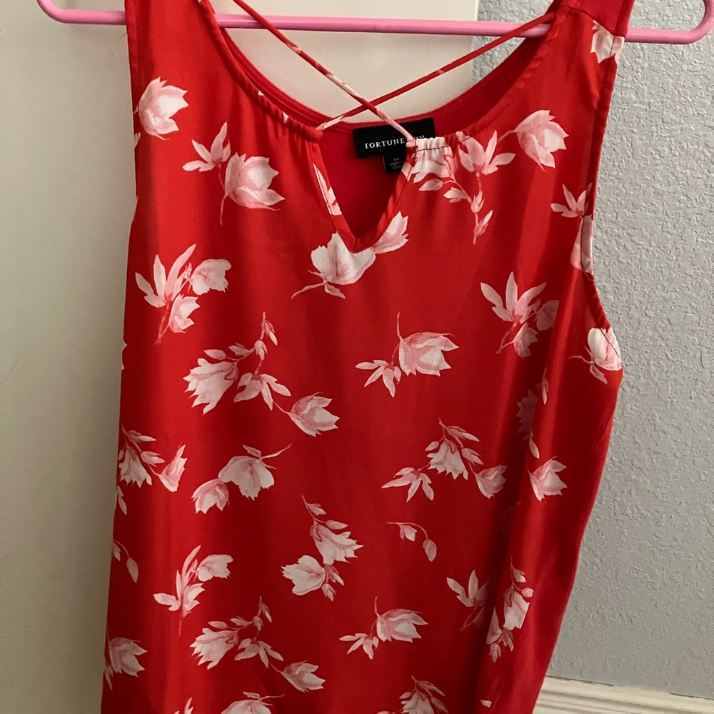 Fortune and Ivy Kason Split Neck Blouse
